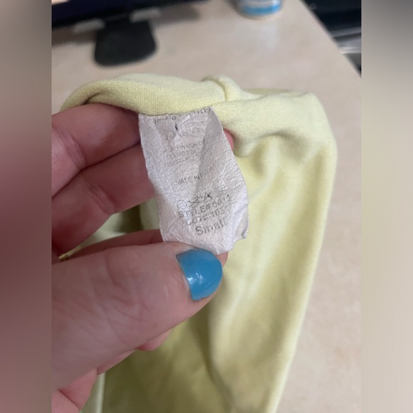 Pomelo Project Light Greenish Butter Yellow Cut Out Crop Top - Picture 5 of 6